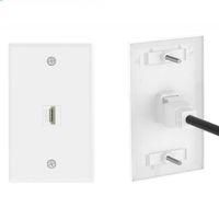 Placa ABS HDMI 2.0 4K Faceplate HDMI Hembra 1 Puesto con Cable Empalme