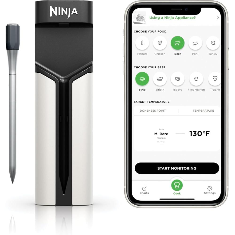 Ninja Termómetro ProChef Bluetooth WP100, inalámbrico, para carnes y parrillas