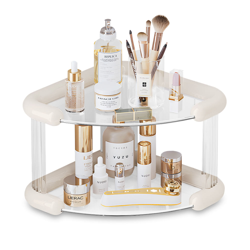 Esquinero Organizador para Maquillaje Cosméticos 2 Niveles E47