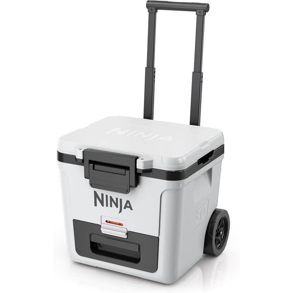 Ninja nevera portátil Frostvault FB230WH, con ruedas y cajón seco, 30 qt / 28,4 L | Blanco
