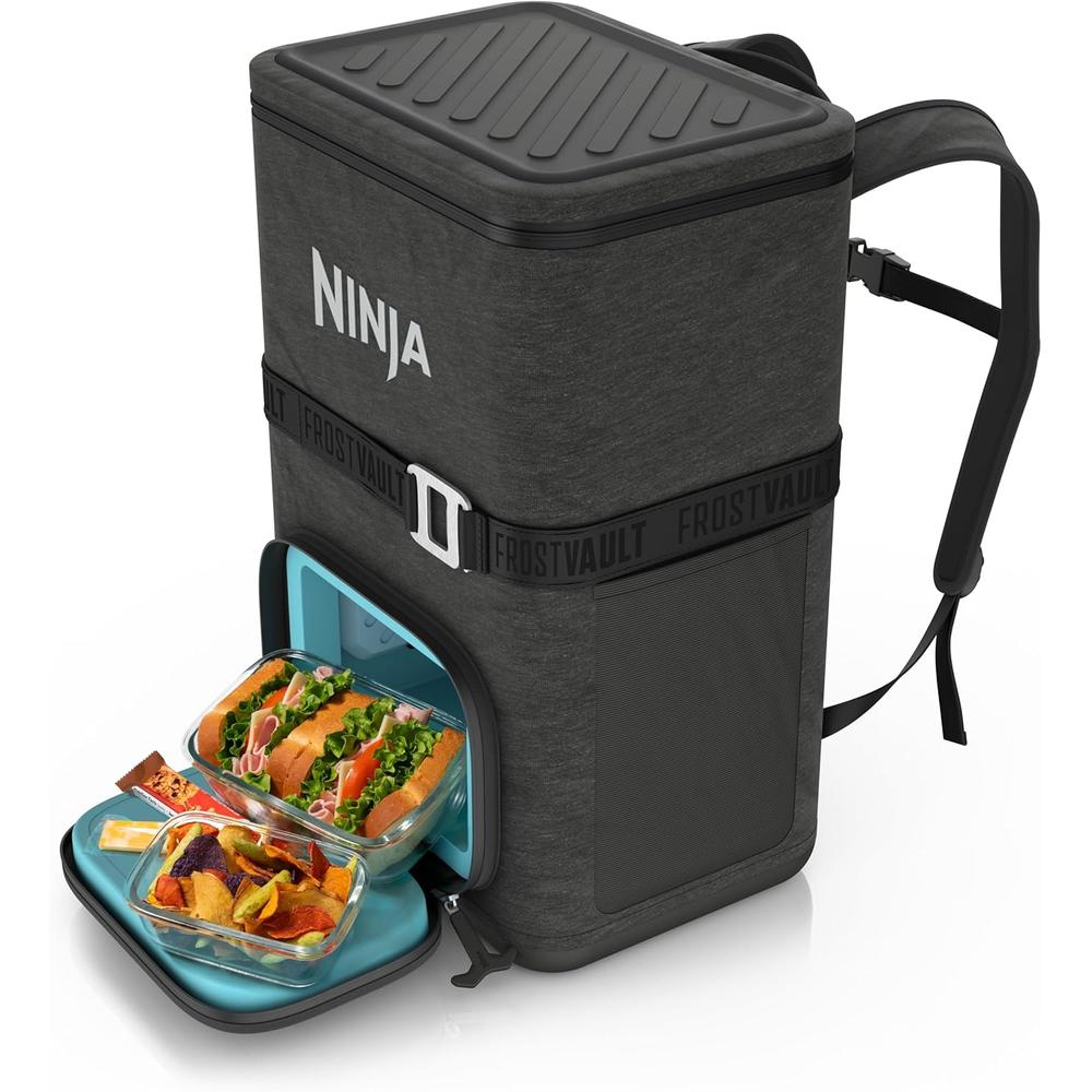 Ninja mochila térmica Frostvault Go Can, 36 qt / 34,1 L | Gris Oscuro