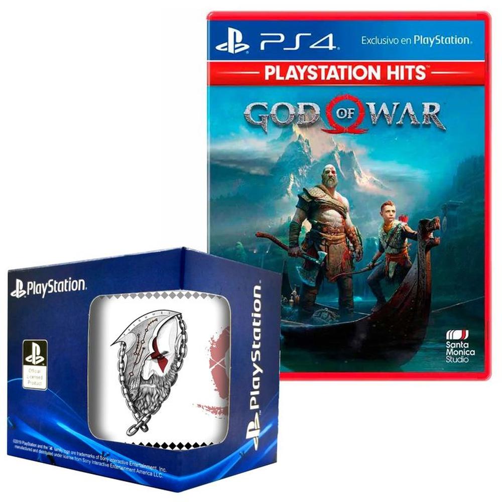 God of war Playstation 4 y Taza