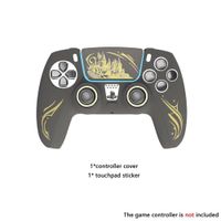 Funda de silicona para mando PS5 con diseño y pegatina decorativa 3