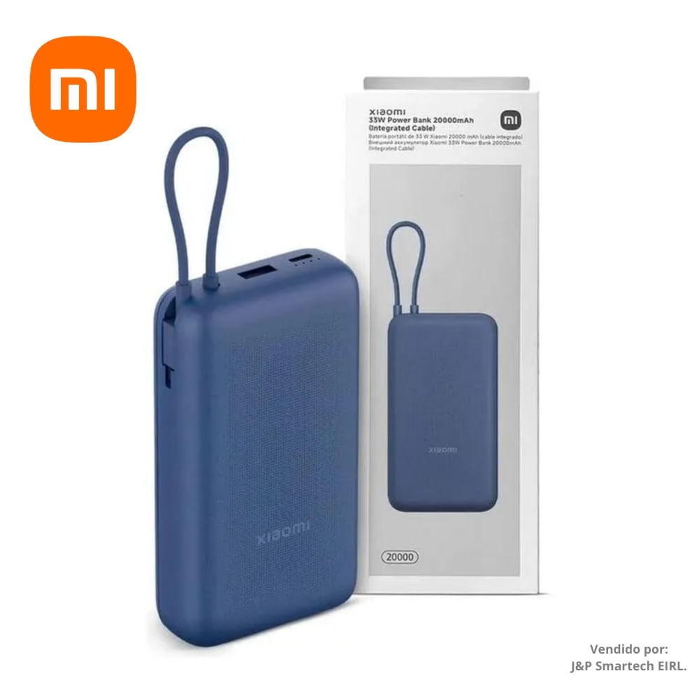 Power Bank Xiaomi 20000mAh 33W Fast Charger - Azul