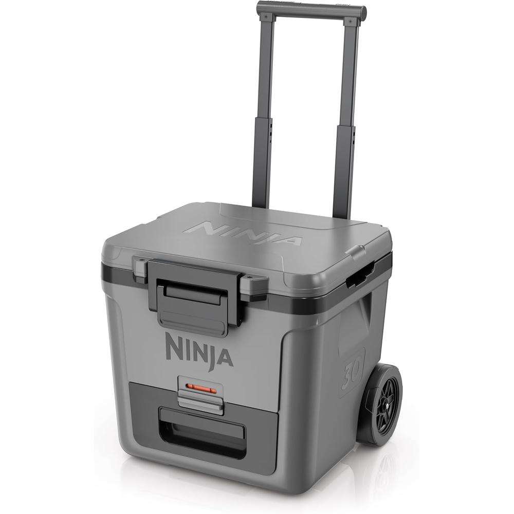 Ninja nevera portátil Frostvault FB230GY, con ruedas y cajón seco, 30 qt / 28,4 L | Gris