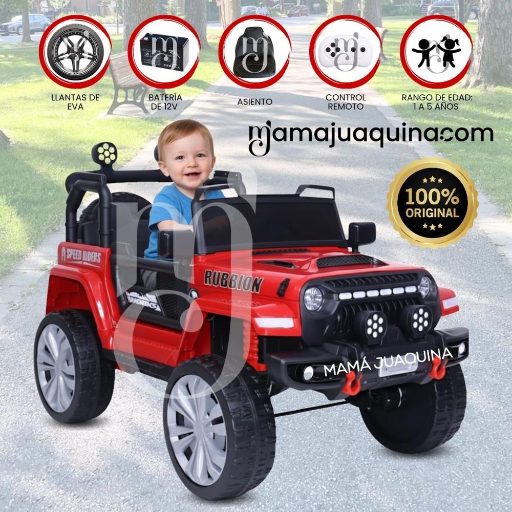Carro a Batería para Niños MINI RUBICON Luces Led Red