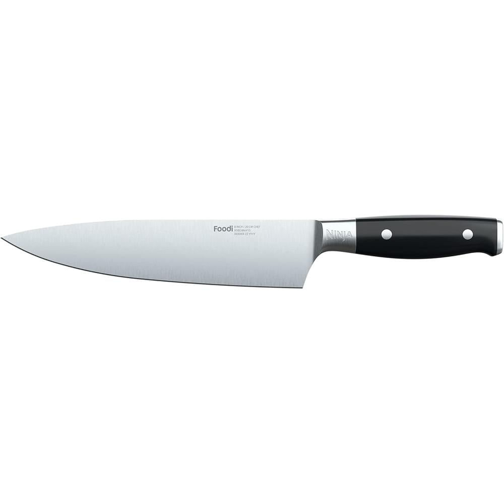 Ninja cuchillo chef K30020 Foodi NeverDull 8"" acero alemán | Negro Y Acero Inoxidable