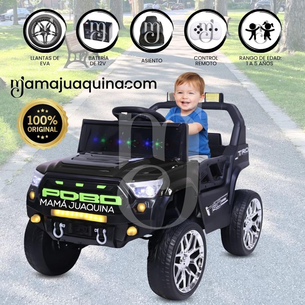 Carro a Batería para Niños RAPTOR MINI Luces Led Black