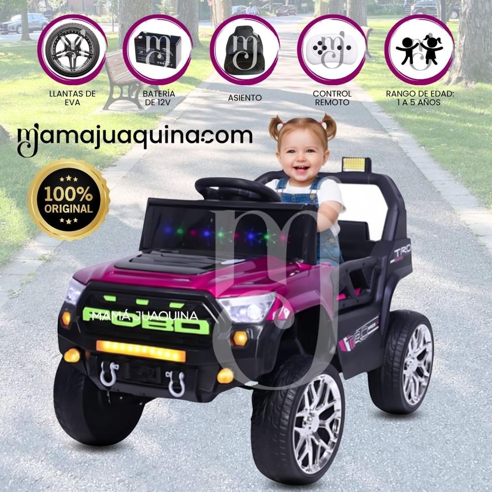 Carro a Batería para Niños RAPTOR MINI Luces Led Pink