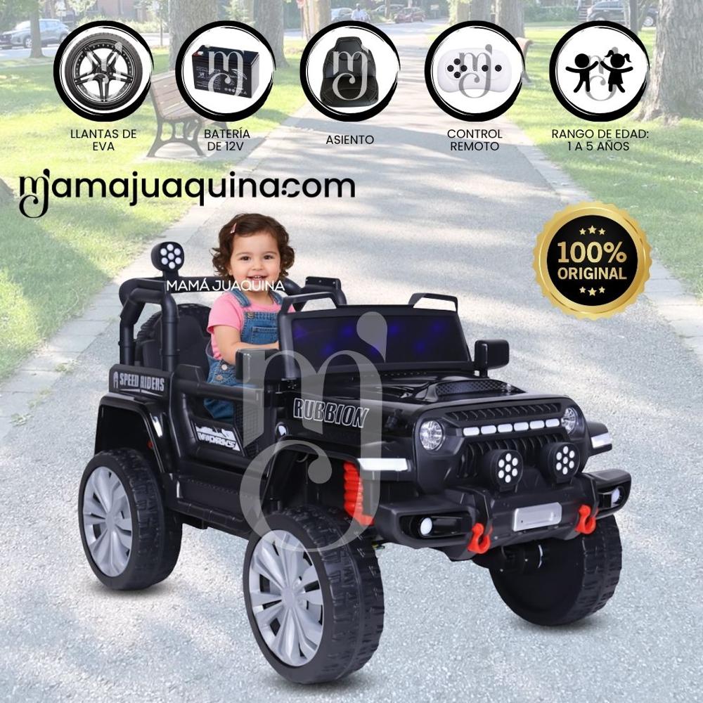 Carro a Batería para Niños MINI RUBICON Luces Led Black