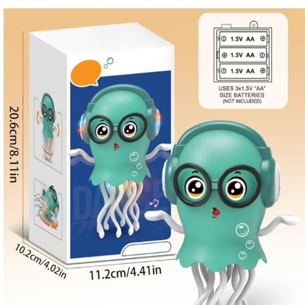 Juguetes Electrico Pulpo Interactivo -Turquesa