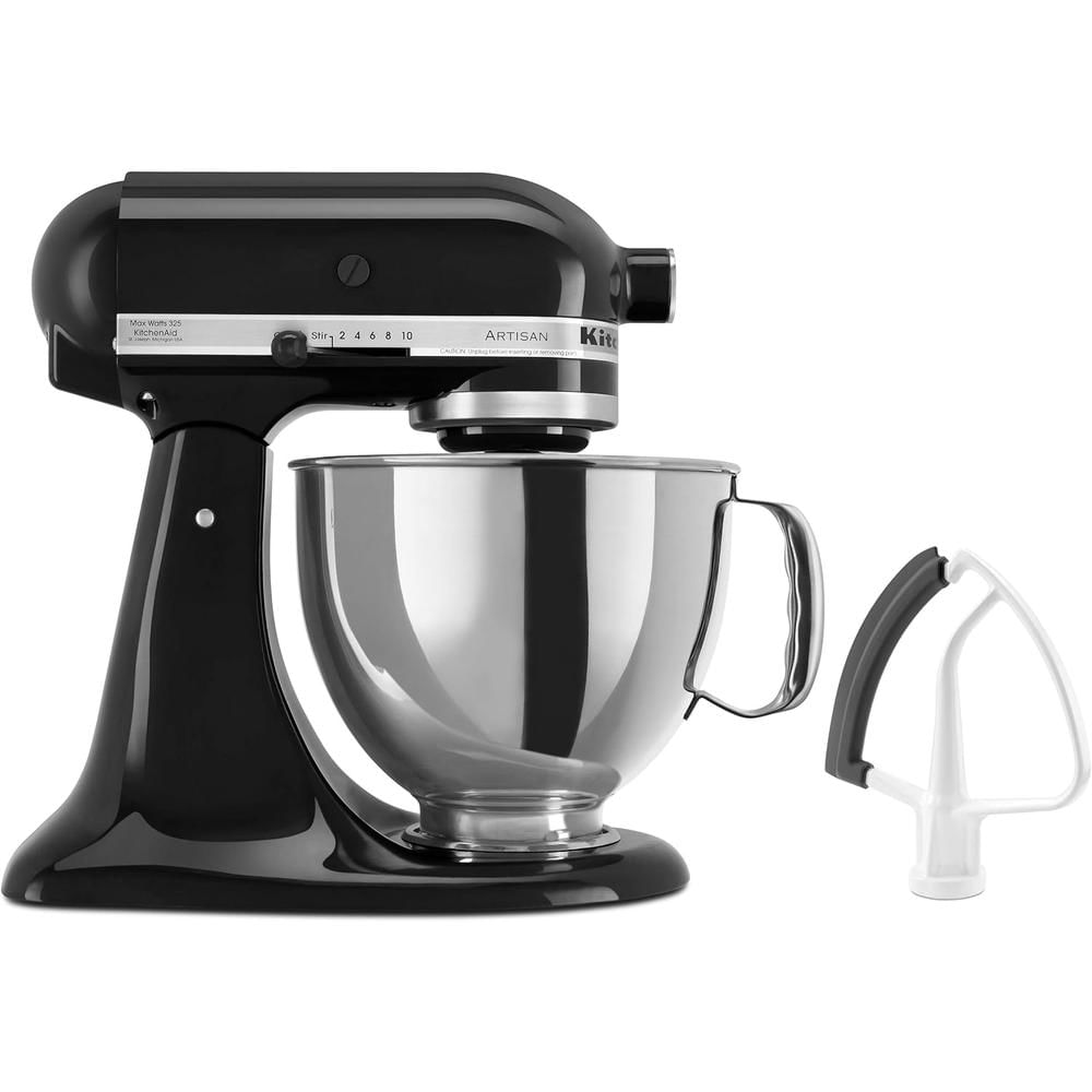 KitchenAid Artisan, batidora de pie 5 qt / 4.7 L con batidor | Negro ónix