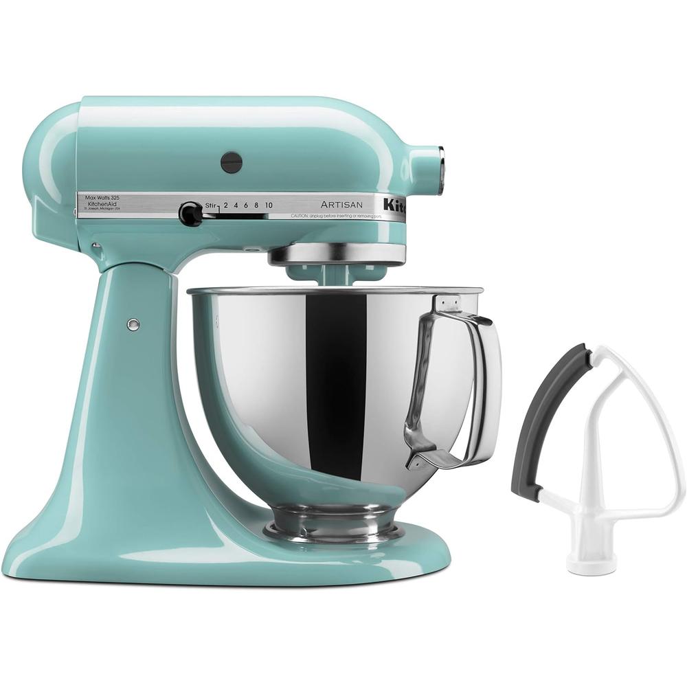 KitchenAid Artisan, batidora de pie 5 qt / 4.7 L con batidor flexible | Aqua