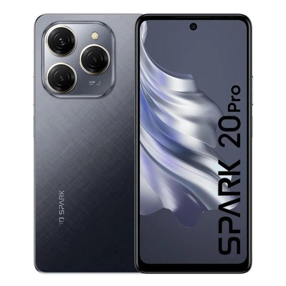 Tecno Spark 20 PRO  KJ6 256GB ROM  16GB RAM  8GB  8GB RAM EXTENDIDA  COLOR MOONLIT BLACK