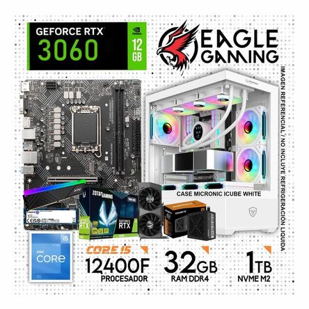 PC GAMER INTEL  CORE I5 12400F-GRAFICA RTX 3060 DE 12GB-RAM 32GB -SSD 1TB