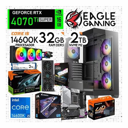 PC GAMER CORE I5 14600K RAM 32GB SSD 2TB GRAFICA RTX 4070TI SUPER 16GB