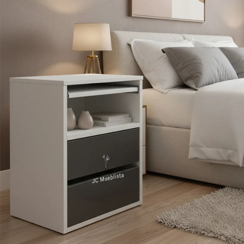 Velador con bandeja desayunador