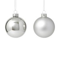 BOLAS ESFERAS DE NAVIDAD 12 UNIDADES DE 6CM PLATEADO