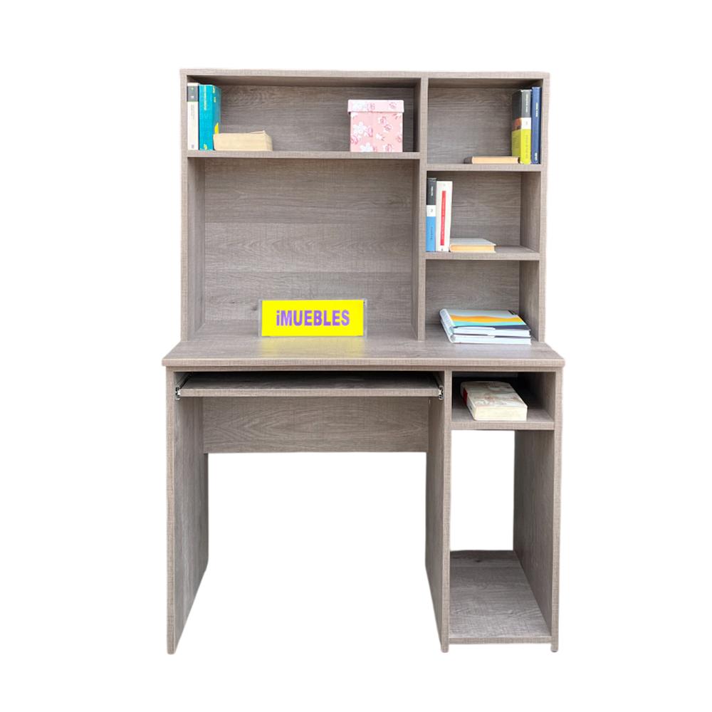 Escritorio Estante con porta CPU y teclado Color Macchiato