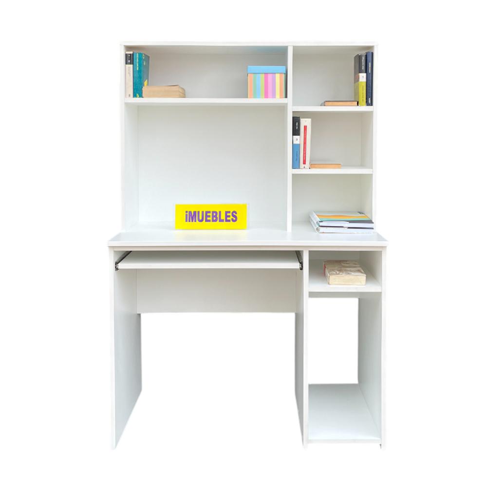 Escritorio Estante con porta CPU y teclado Color Blanco