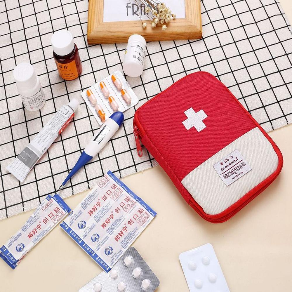 Mini Botiquin de Mano Kit de Emergencia Compacto y Práctico - Rojo