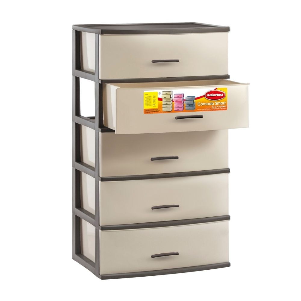 Cómoda de plástico Polinplast Smart # 5