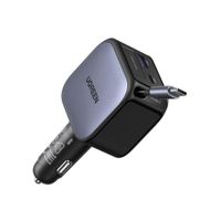 Cargador Ugreen 90W Para Carro Carga Rápida Cable Incluido Negro EC603 - 55909B