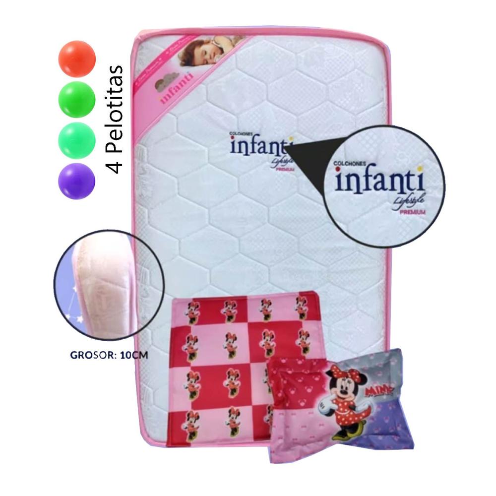 Colchón de Bebe para Cunas Pack and Play Rosa