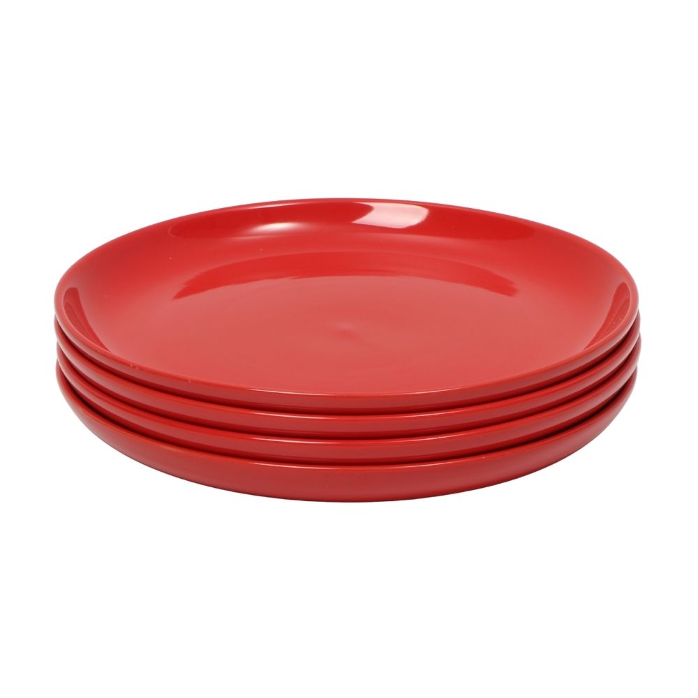 Set de 4 Platos Tendidos Rojo 26.5cm Orange