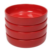 Set de 4 Bowl Cerámica Orange Modelo BGC07122 19cm Rojo