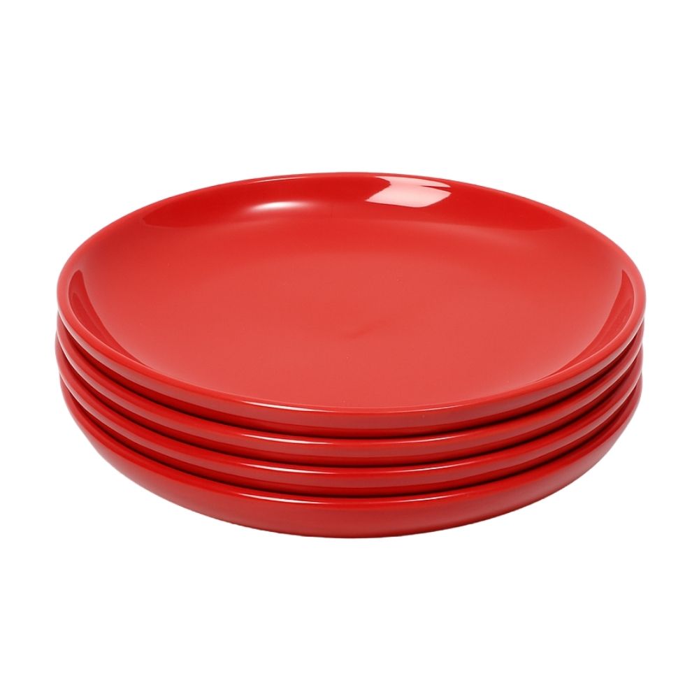 Set de 4 Platos Para Ensalada Rojo 20cm Orange