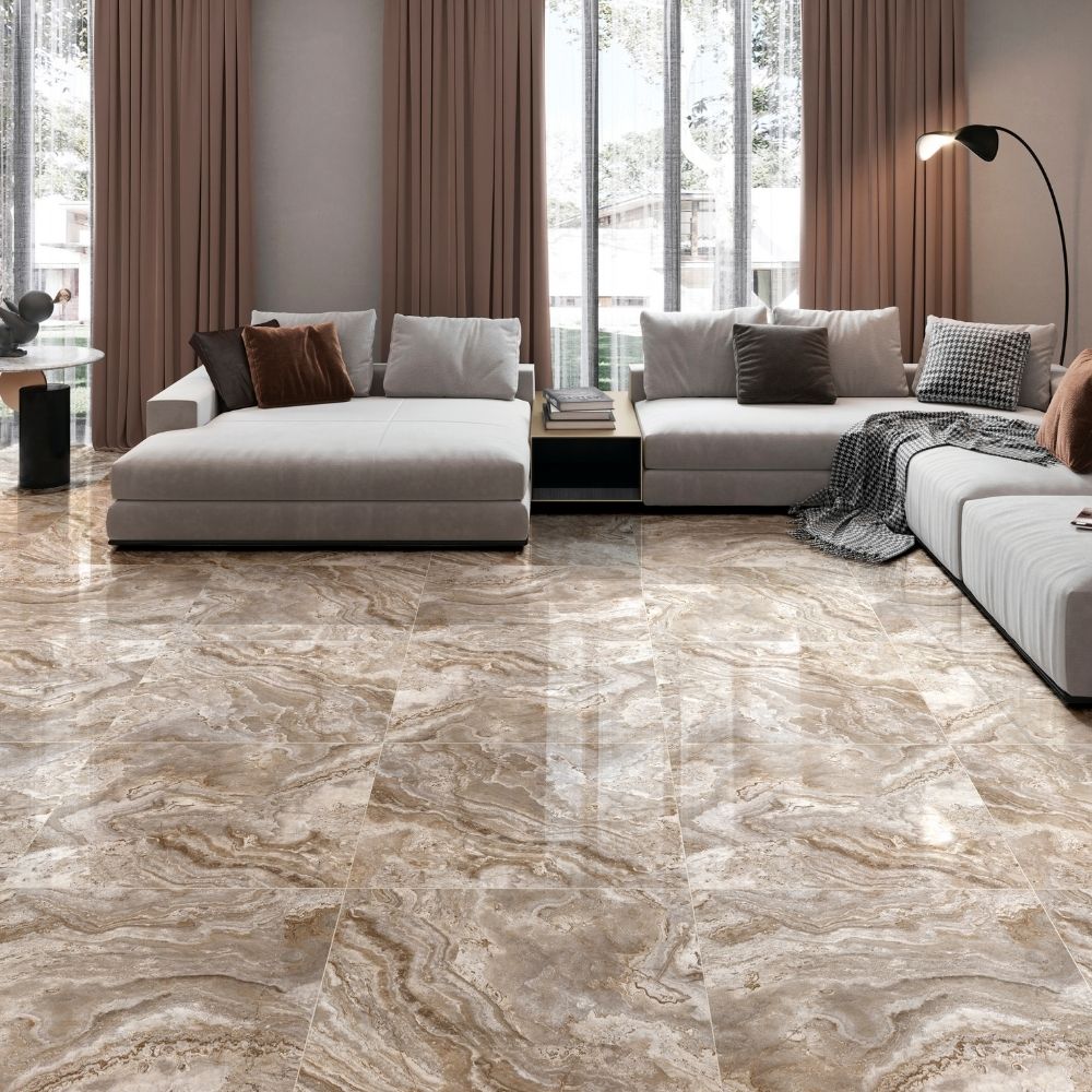 Piso Cerámico Liso Andria Grey 59.3 x 59.3cm 1.75m2 Celima