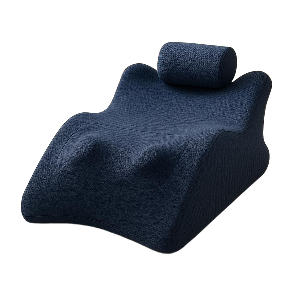 Cojín Anti-Stress Ergonómico Masajeador y Terapia de Calor Azul