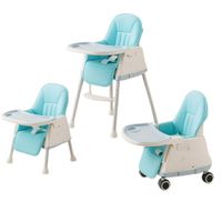 Silla de Comer / Carrito Multifuncional Celeste