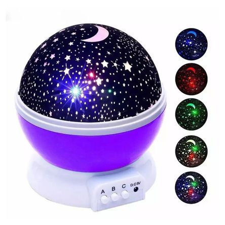 Lámpara Proyector de Estrellas Giratorio Morado Lámpara Proyector de Estrellas Giratorio Morado