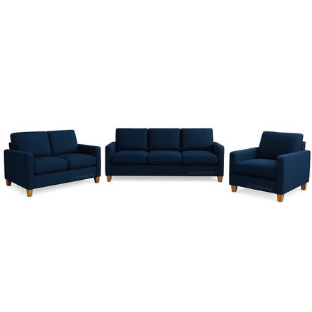 Juego de Sala 3 2 1 Emma Azul Cobalto - Tapiz Antifluido Juego de Sala 3 2 1 Emma Azul Cobalto - Tapiz Antifluido