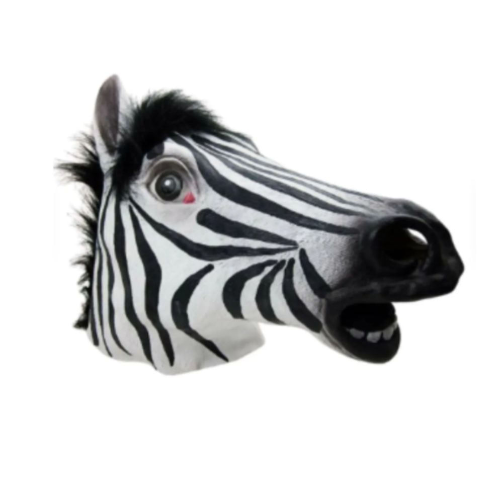 Máscara de Látex Zebra Cosplay Halloween Fiesta Máscara de Látex Zebra Cosplay Halloween Fiesta