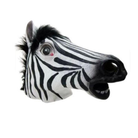 Máscara de Látex Zebra Cosplay Halloween Fiesta