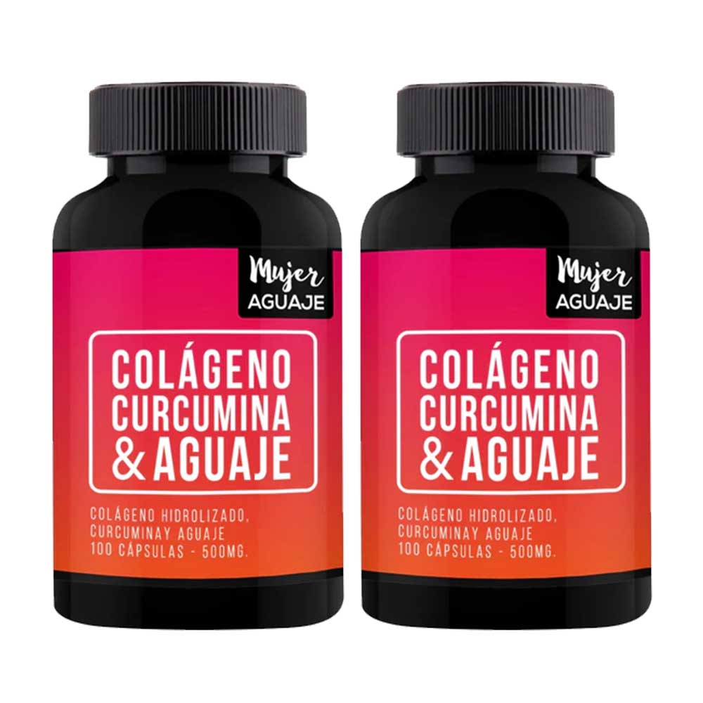 Colágeno, Curcumina y Aguaje 500 mg Mujer Aguaje Pack x 2 Colágeno, Curcumina y Aguaje 500 mg Mujer Aguaje Pack x 2
