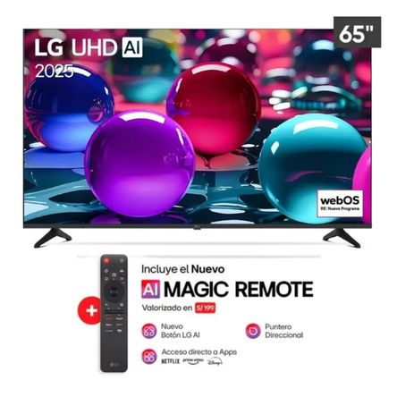 Televisor LG 65 UHD AI 4K Smart TV 65UA7300 con Control Magic 2025