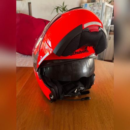 Casco Moto Schuberth C3, Seguridad Y Confort Superior Rojo Modular Abatible - Talla L Casco Moto Schuberth C3, Seguridad Y Confort Superior Rojo Modular Abatible - Talla L