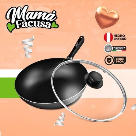 Wok  Antiadherente 28 cm 3,6 L FACUSA negro