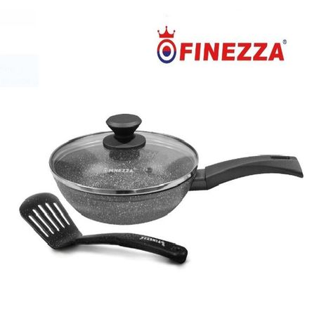 Sarten con Tapa 22 cm 3mm espesor Ultragranito Gris oscuro Sarten con Tapa 22 cm 3mm espesor Ultragranito Gris oscuro