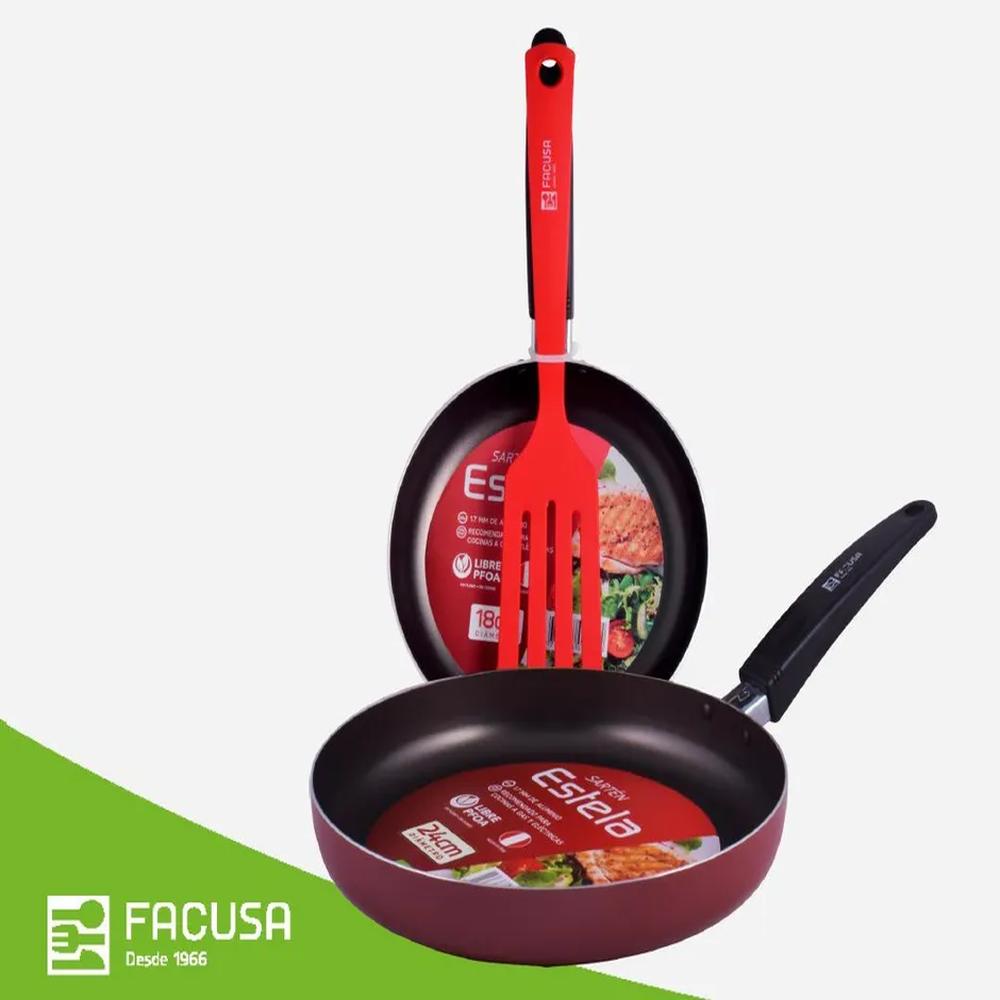 Set de Sartenes Facusa Rojo