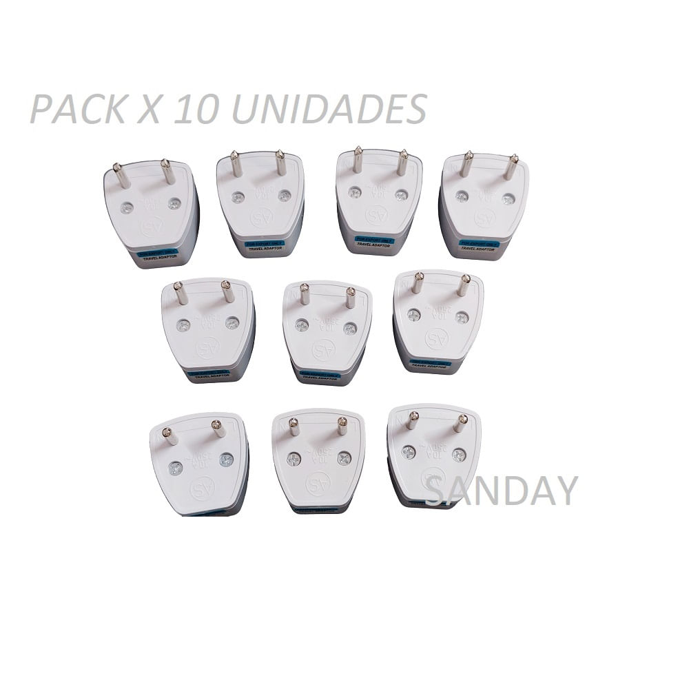 ADAPTADOR UNIVERSAL REDONDO PACK 10 UNIDADES
