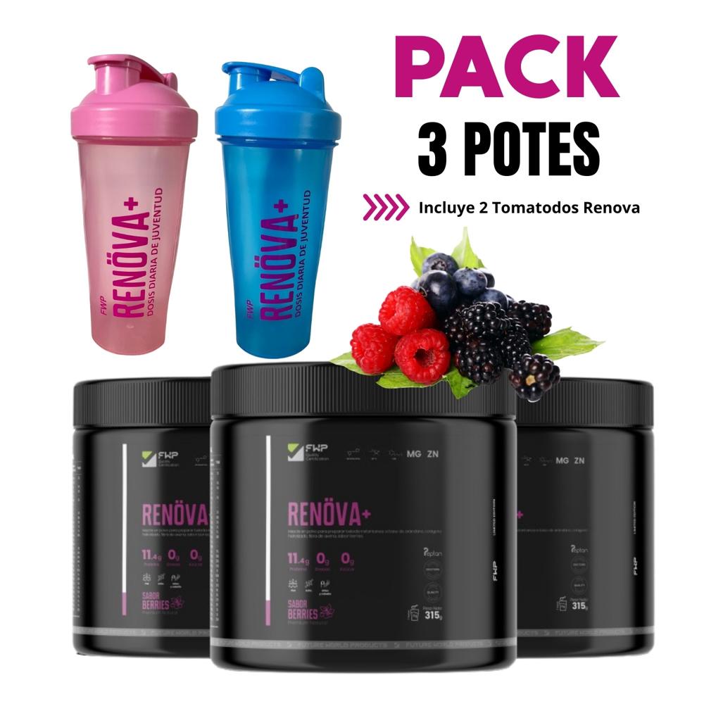 COLÁGENO ORIGINAL FWP RENOVA PACK 3 POTES CON 2 TOMATODOS GRATIS COLÁGENO ORIGINAL FWP RENOVA PACK 3 POTES CON 2 TOMATODOS GRATIS