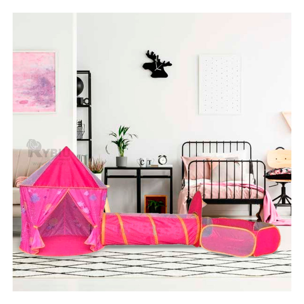 Juego Armable con Tunel para Niños Color Rosado Y+Agendita