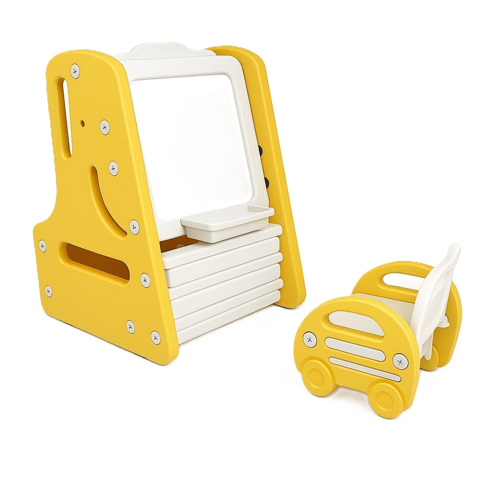 Mesa de Aprendizaje Convertible 3 en 1 Amarillo