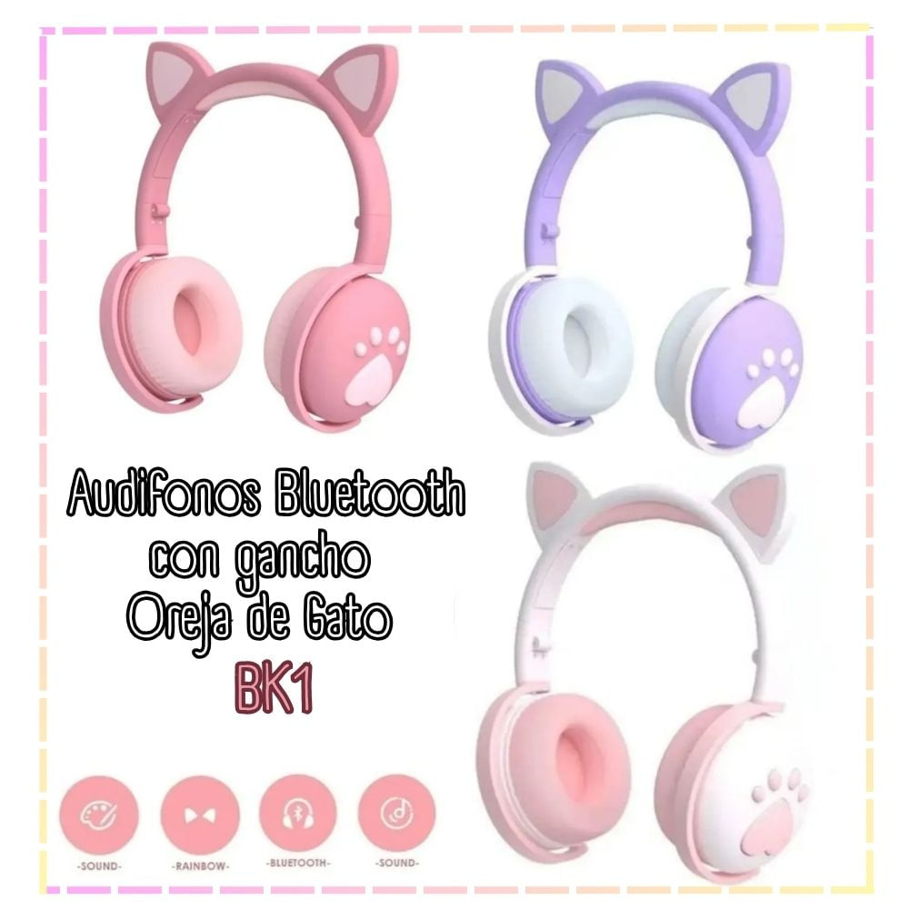 Audífonos bluetooth inalámbricos de gato-BK03