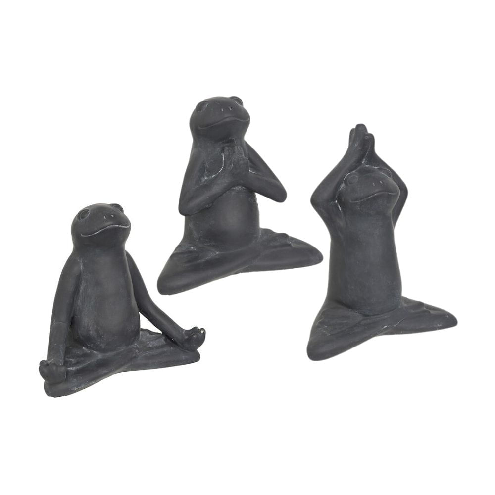 Set de 3 ranas Decoterraza Gris Atmosphera